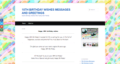 Desktop Screenshot of 18thbirthdaywishes.com