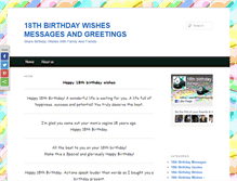 Tablet Screenshot of 18thbirthdaywishes.com
